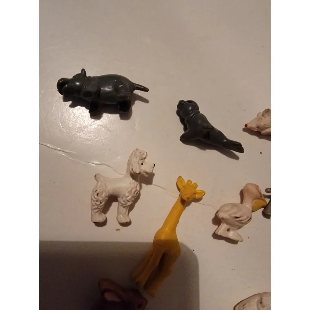 Lot Of 15 Vintage Mini Animals For Train Display Village Farm Wildlife Tiny